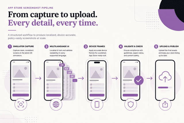 App Store screenshot pipeline for Expo apps like Sisu